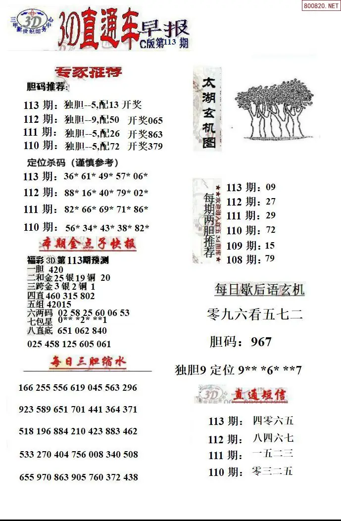 3D直通车3