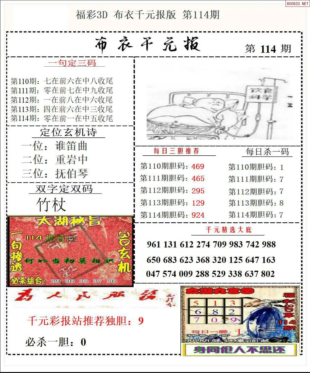 布衣千元报