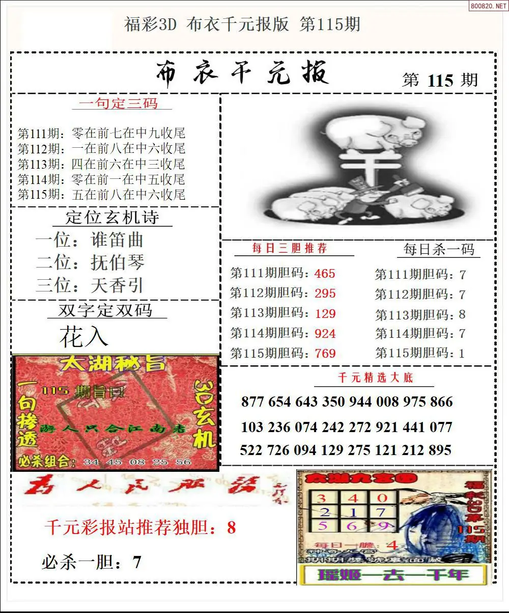 布衣千元报