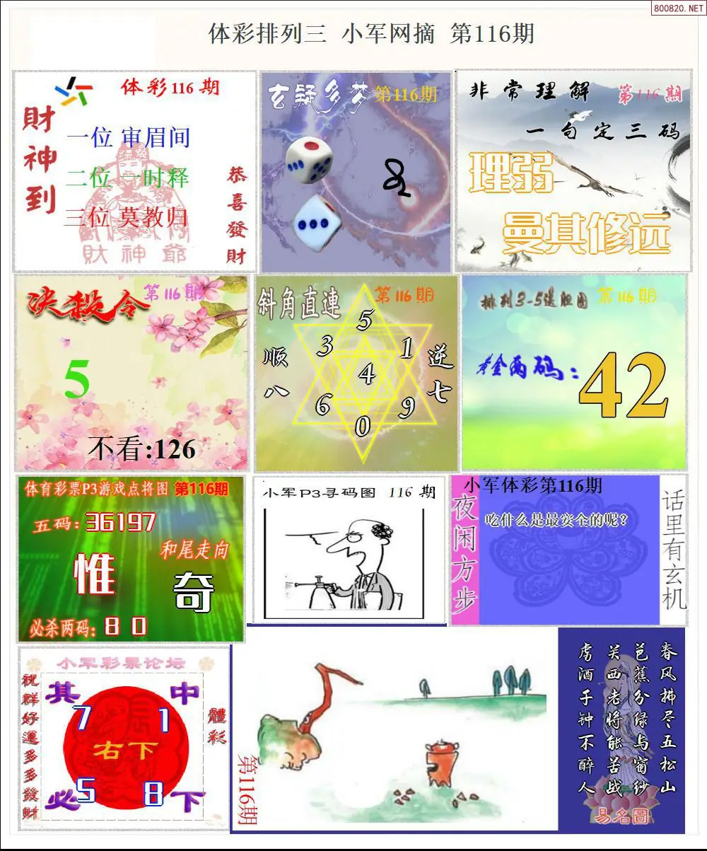 体彩P3小军网摘版
