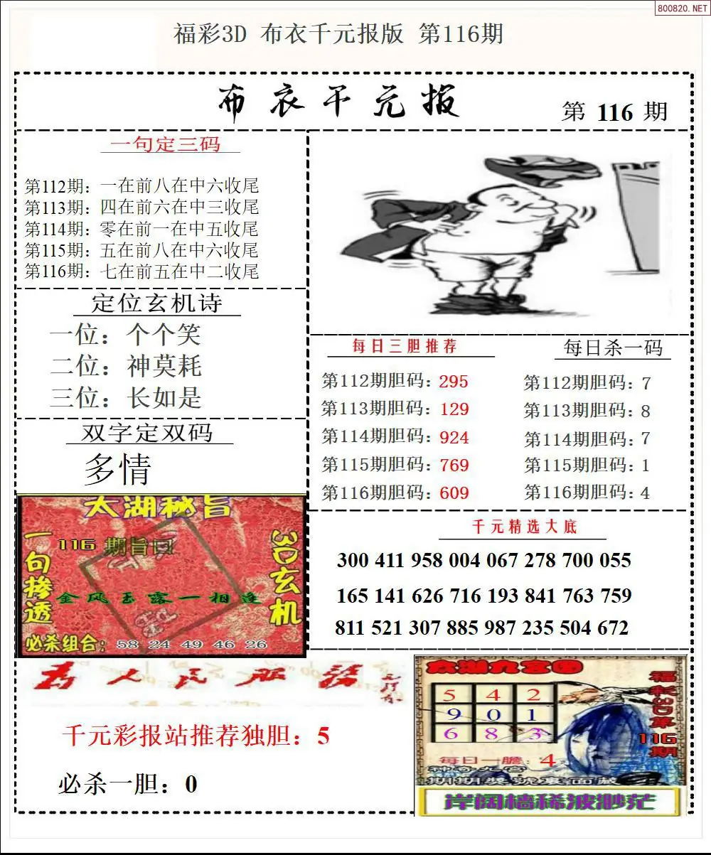 布衣千元报