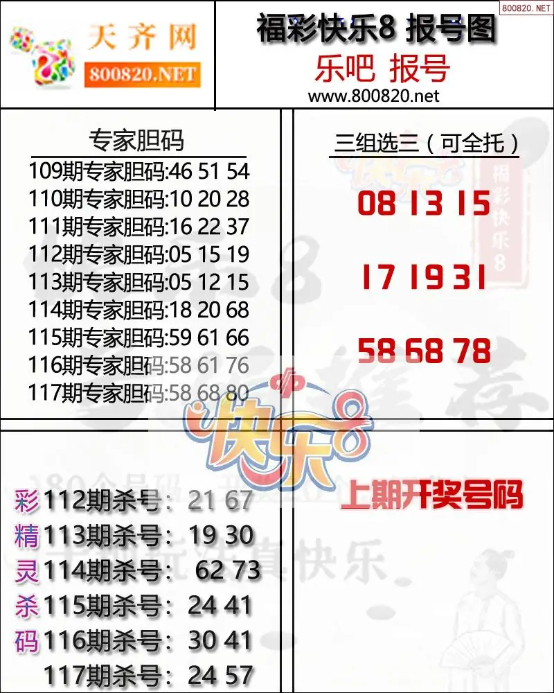 快乐8报号图