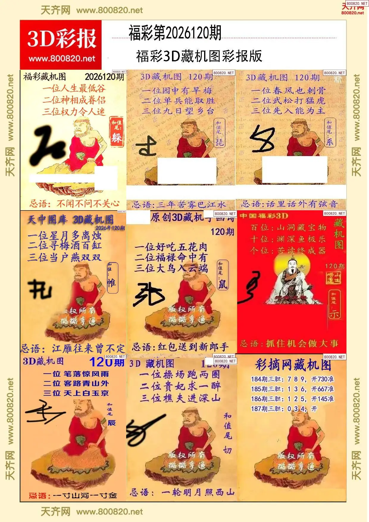 所有藏机图打印版