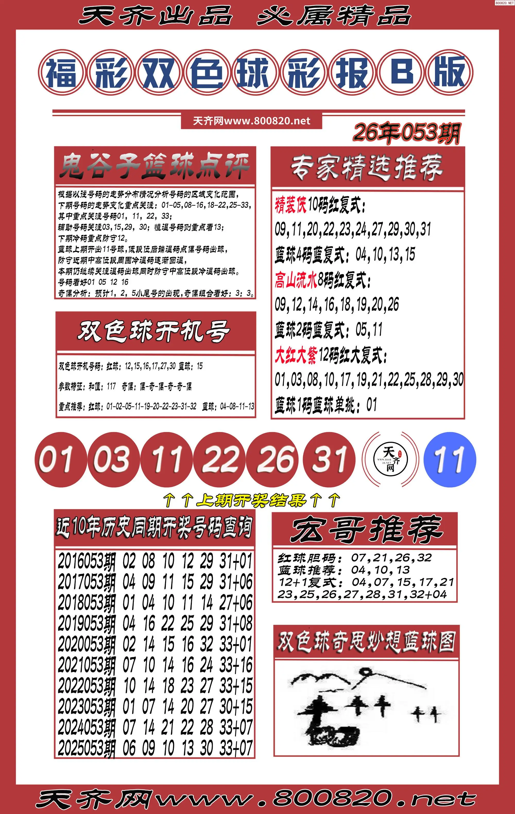 双色球彩报B版