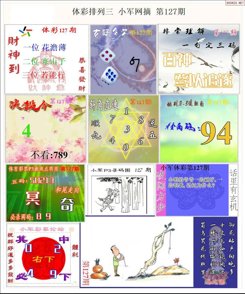 体彩P3小军网摘版