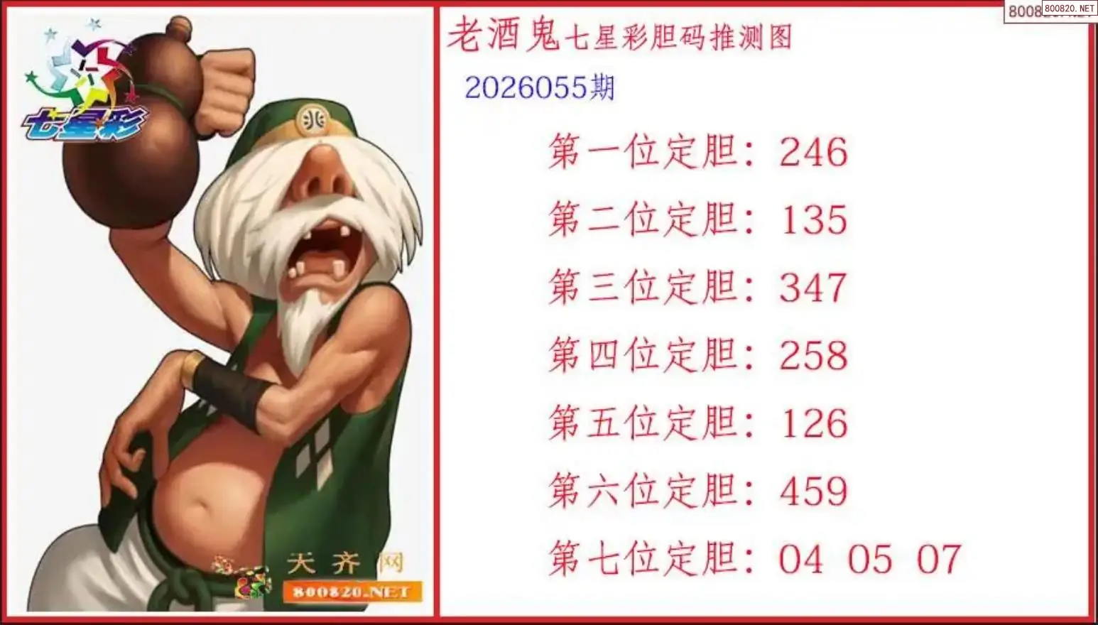 酒鬼胆码图