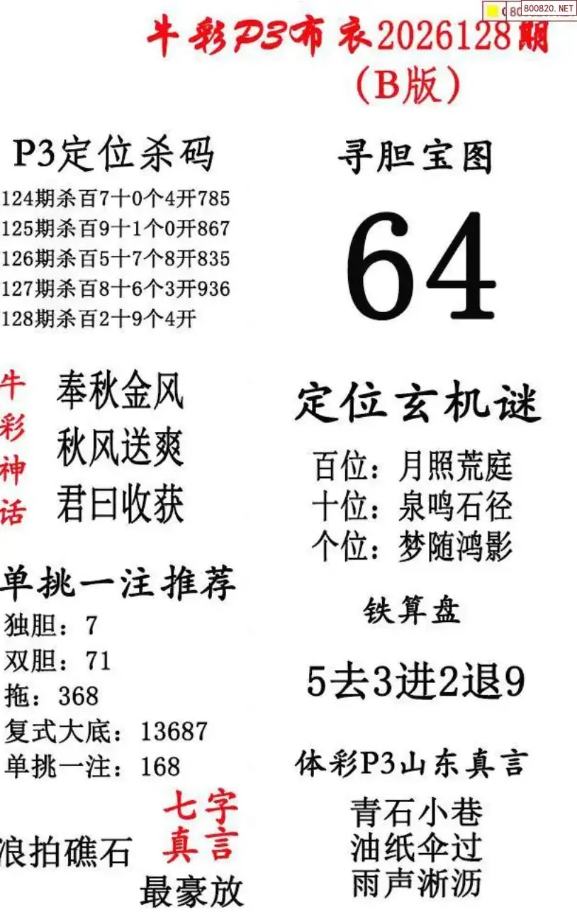 p3牛彩布衣B版