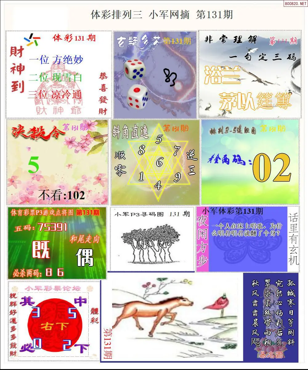 体彩P3小军网摘版