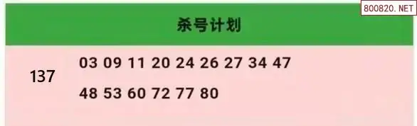 杀号计划