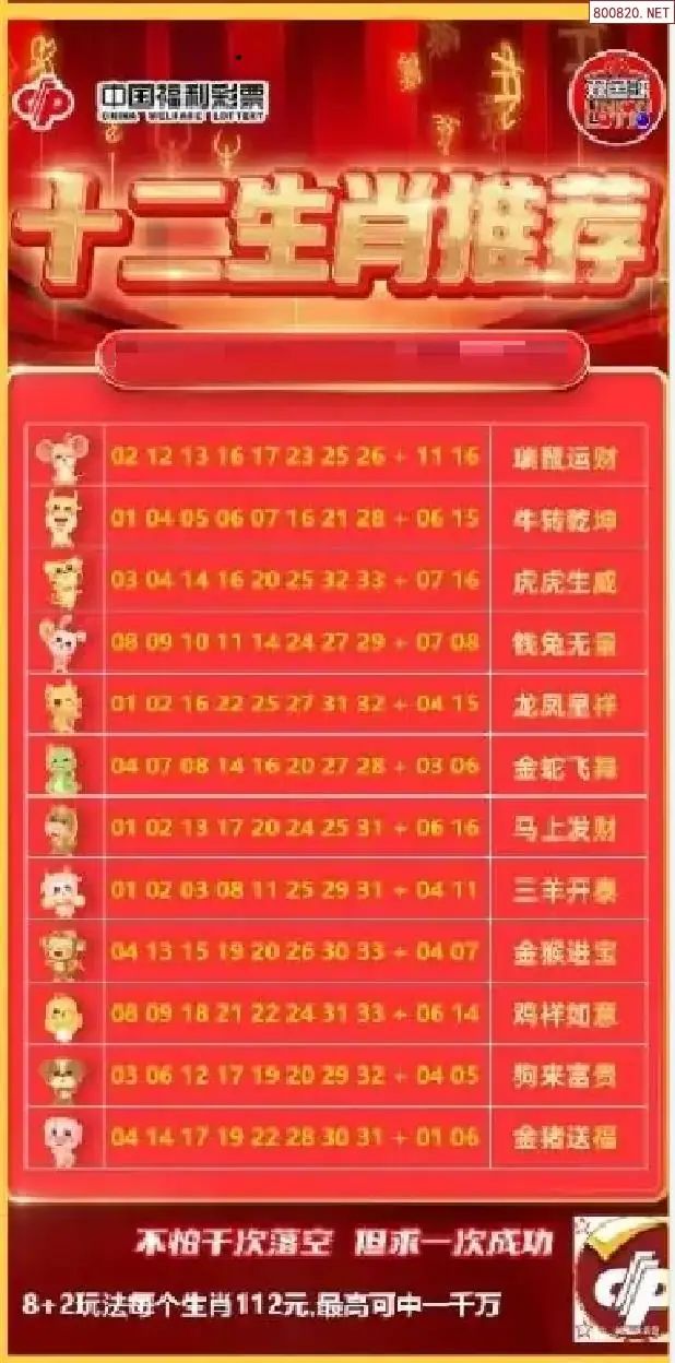 十二生肖推荐图