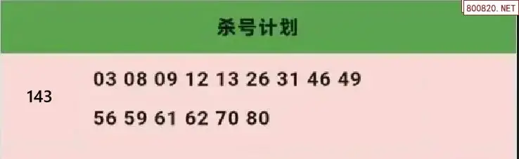 杀号计划