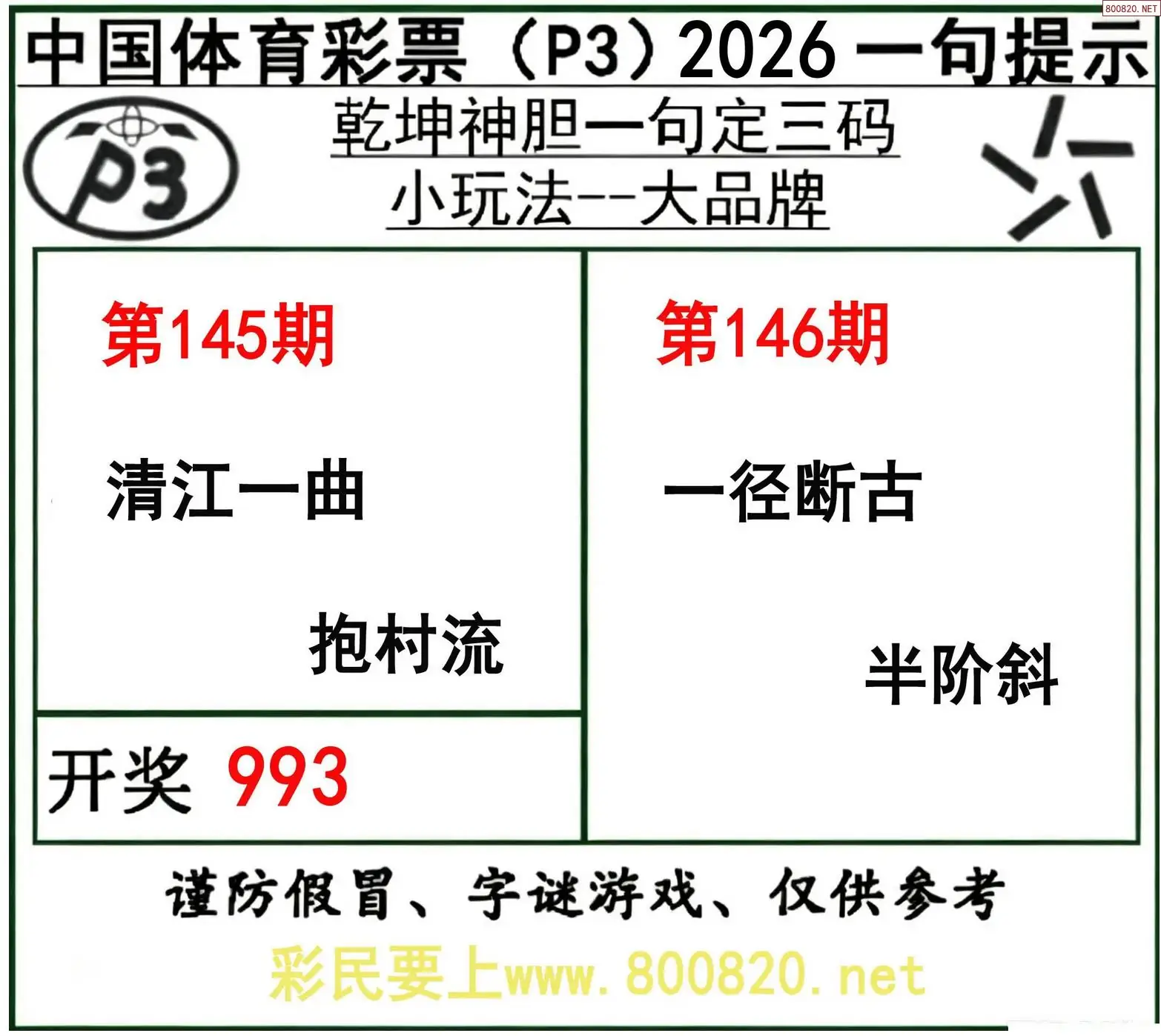 乾坤一句定三码