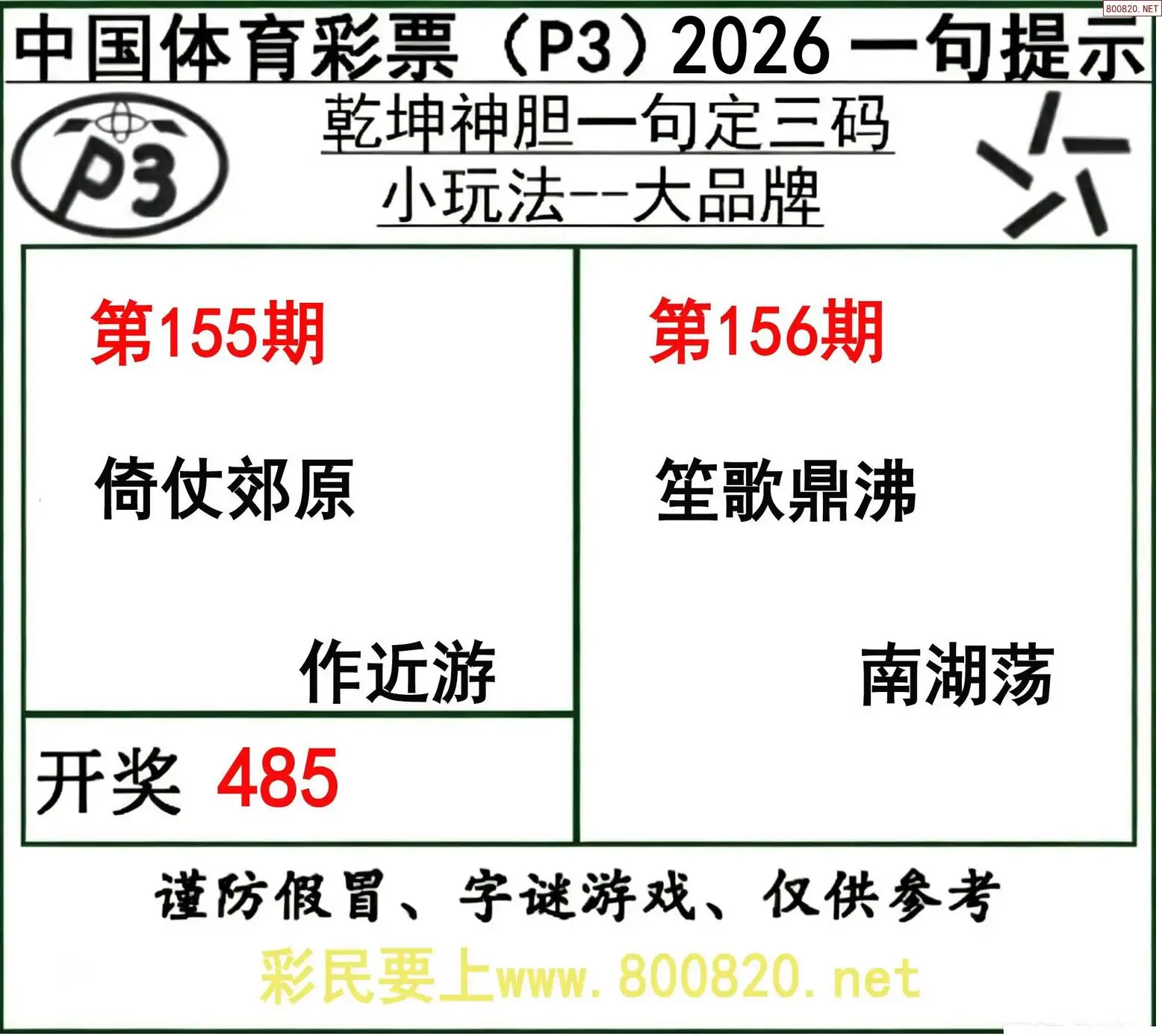 乾坤一句定三码