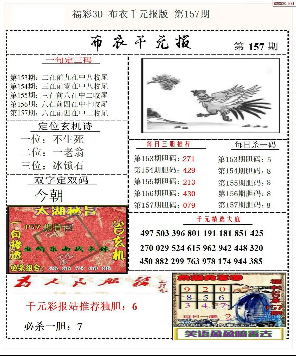 布衣千元报