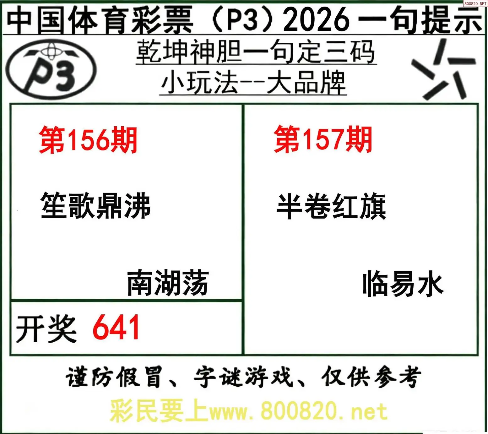 乾坤一句定三码