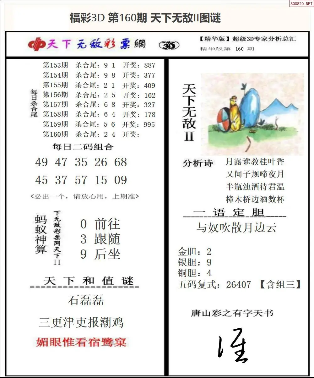 A1803D天下荐彩2