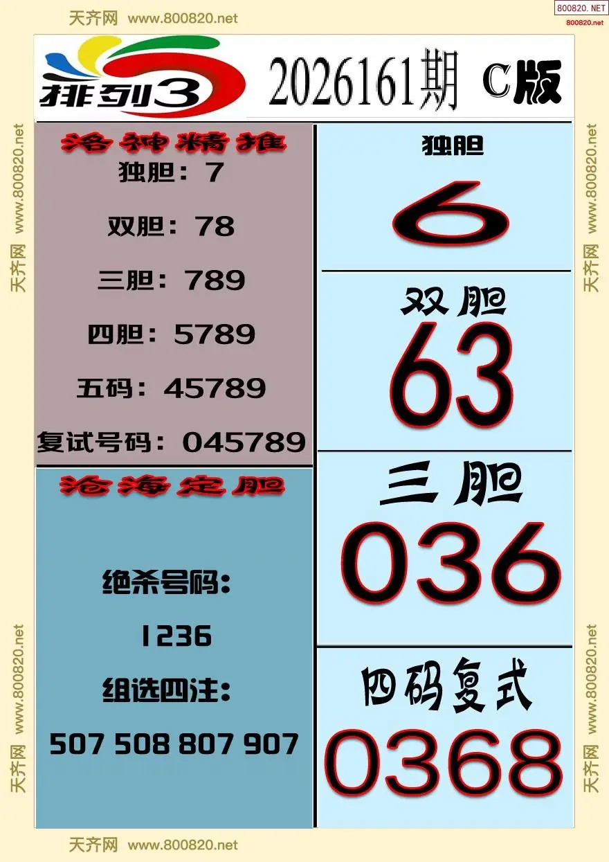排三专家推荐C