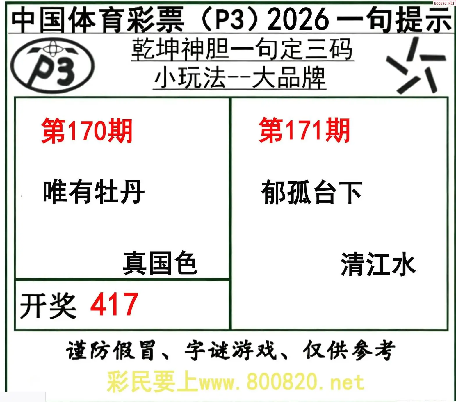 乾坤一句定三码
