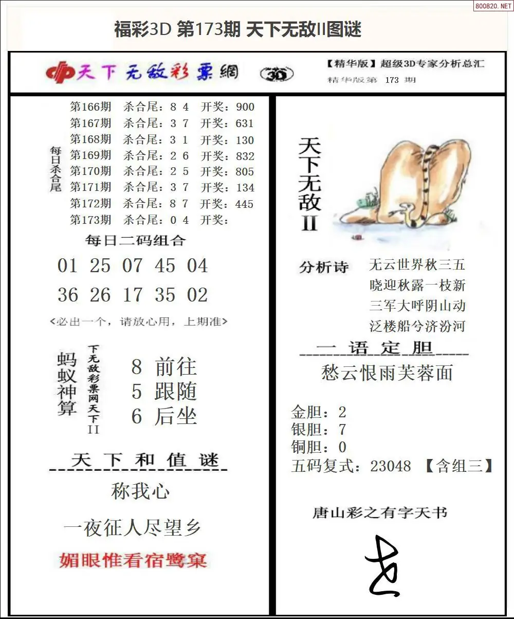 A1803D天下荐彩2