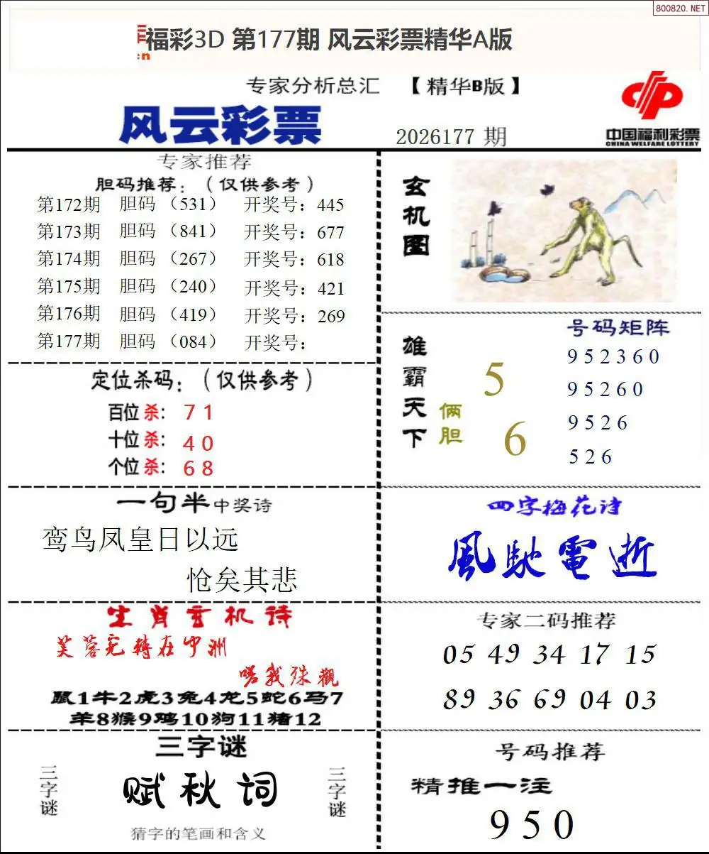 A170风云彩票精华B