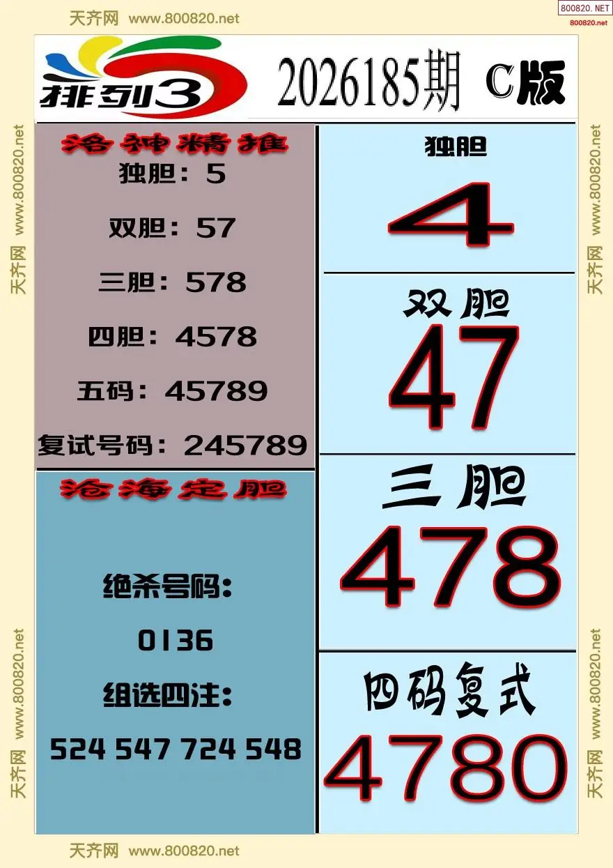 排三专家推荐C