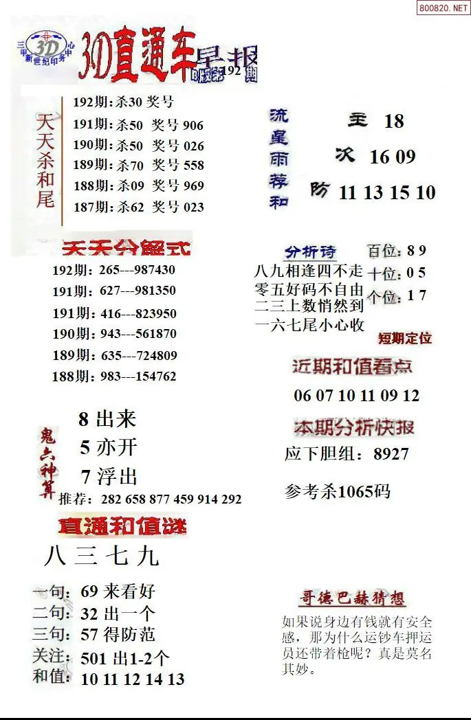 3D直通车2