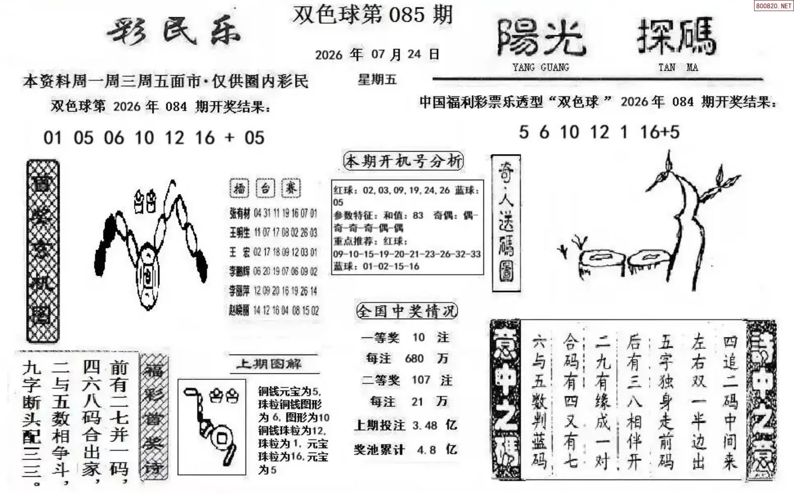 彩民乐+阳光探码图文版