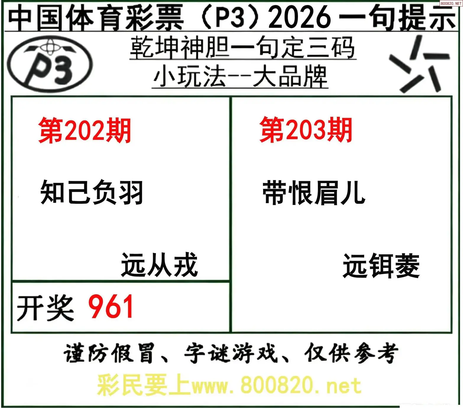 乾坤一句定三码