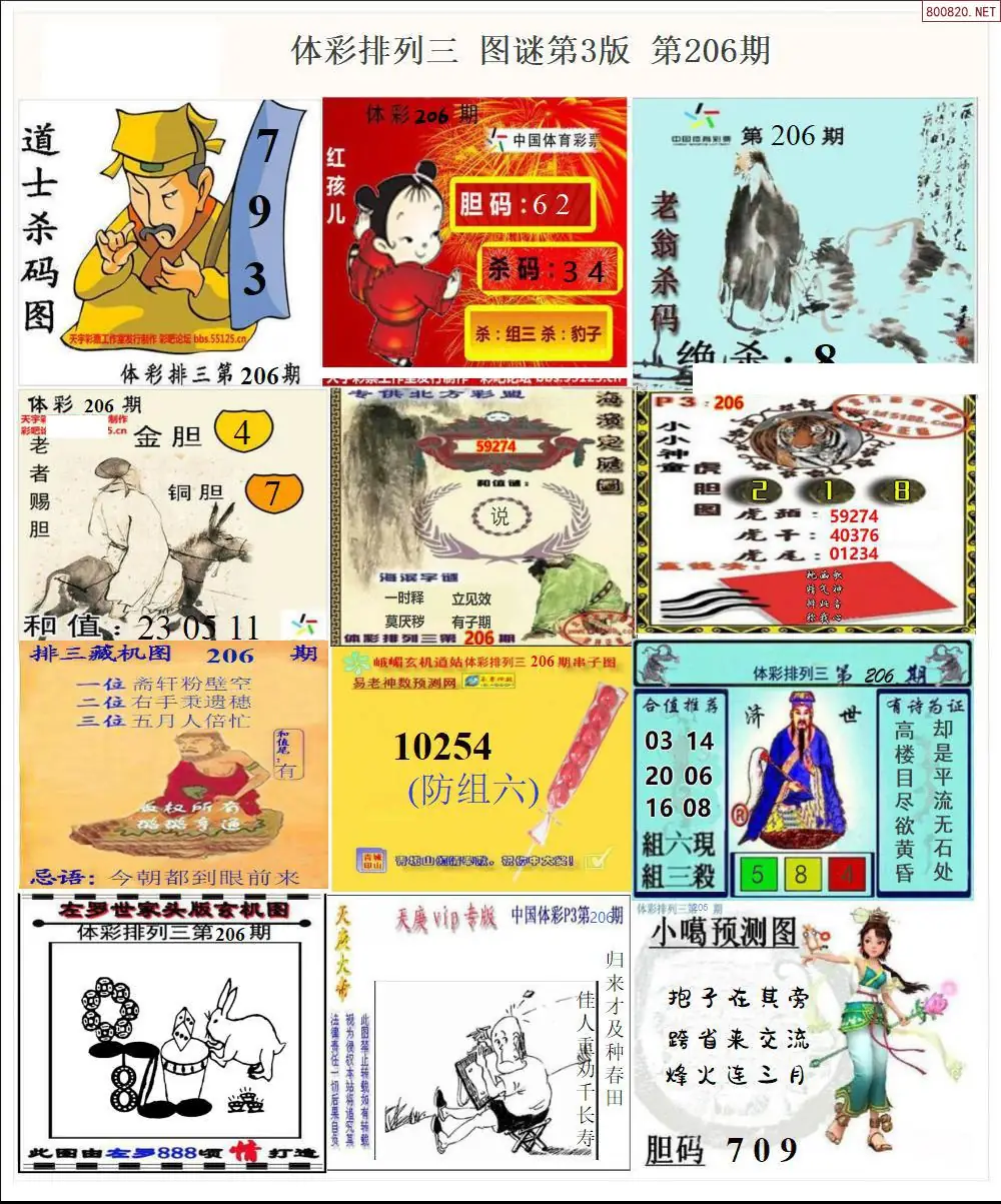 体彩p3图谜三版