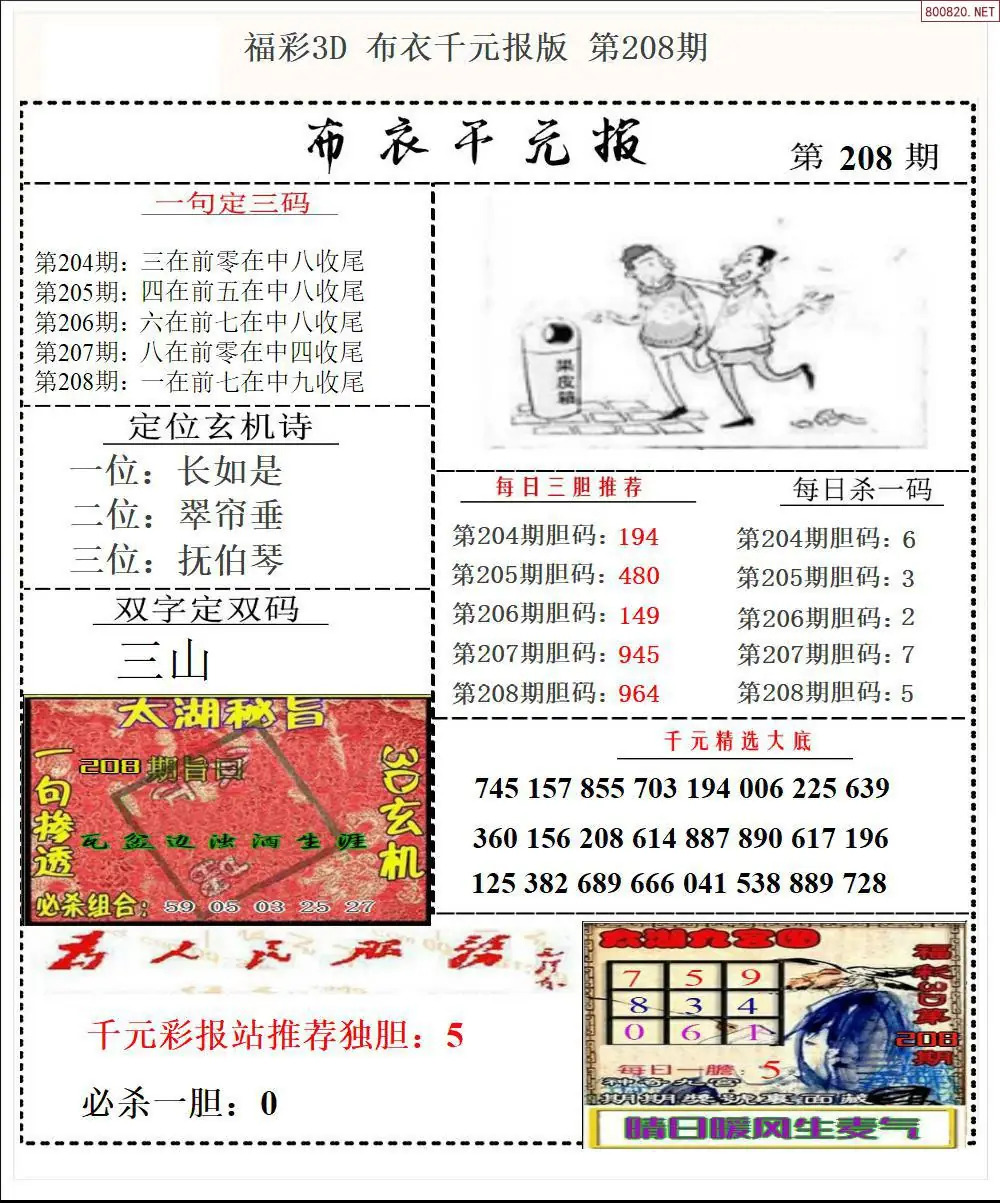 布衣千元报