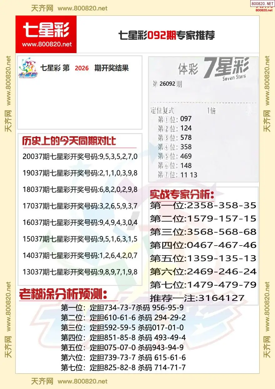七星彩专家推荐