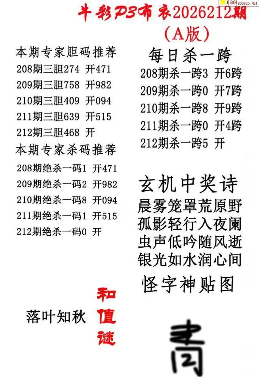 p3牛彩布衣A版