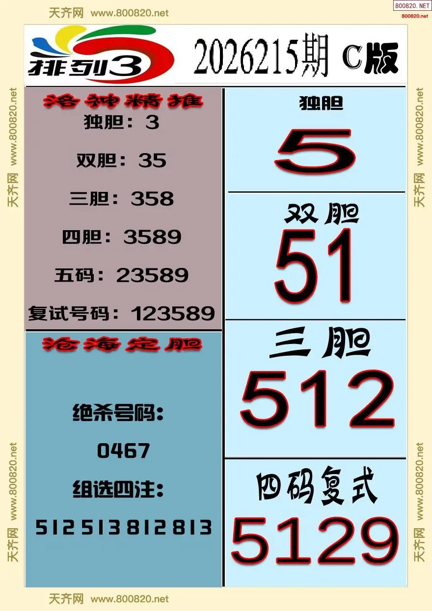 排三专家推荐C