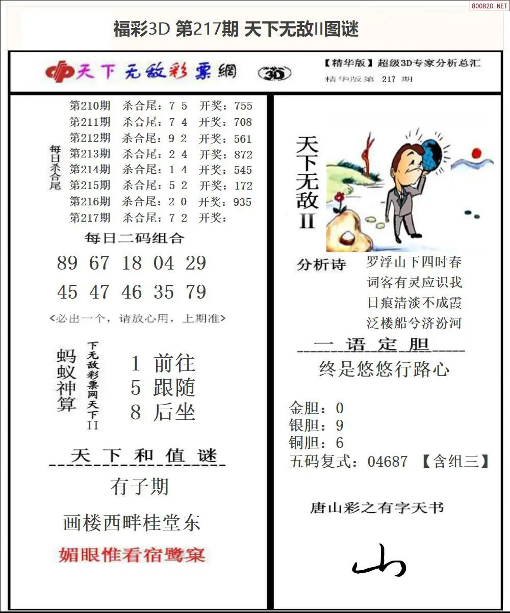 A1803D天下荐彩2