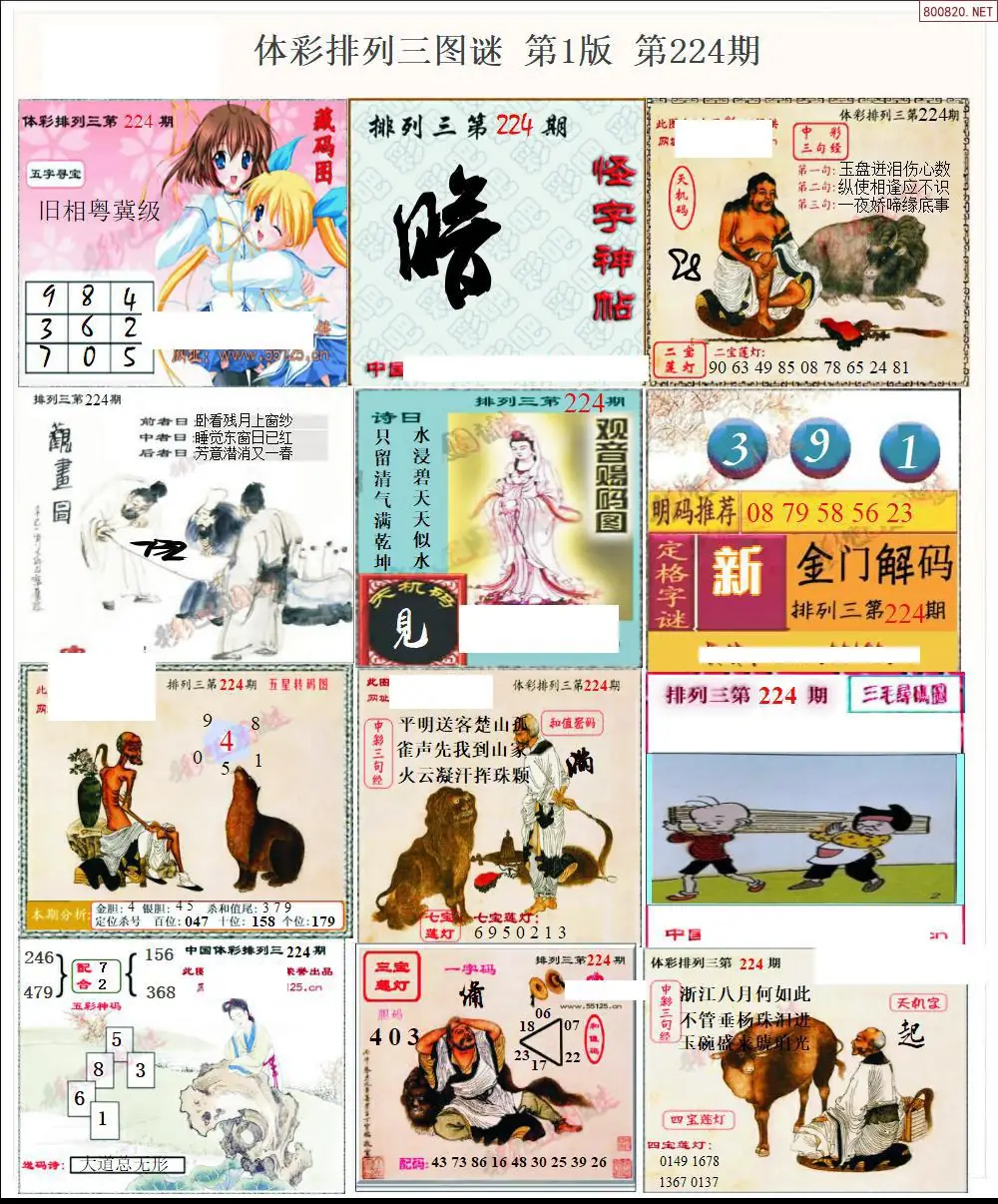 体彩p3图谜一版