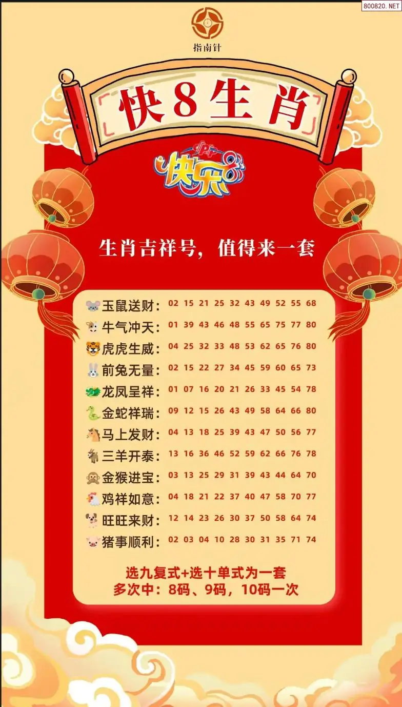 快乐8生肖幸运码