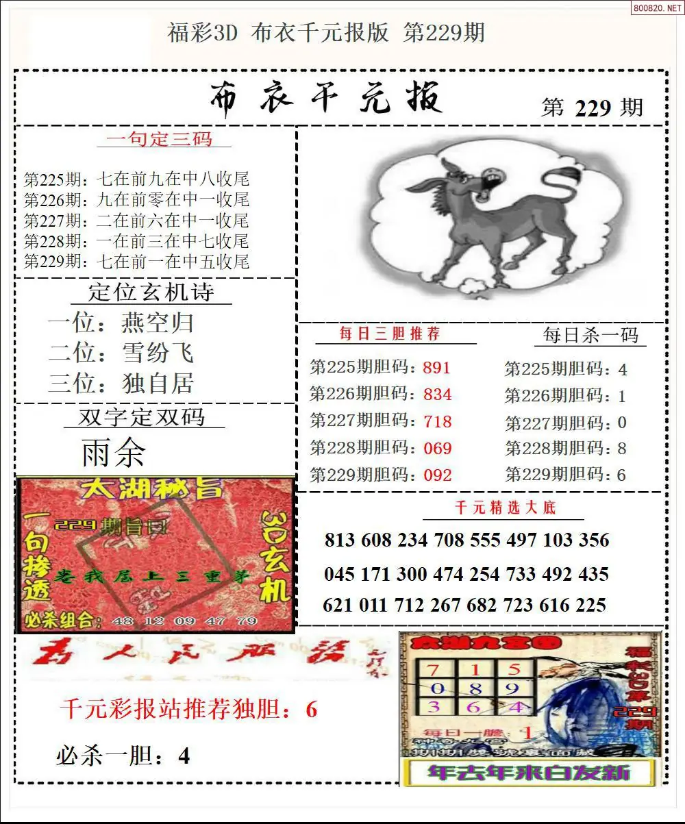 布衣千元报