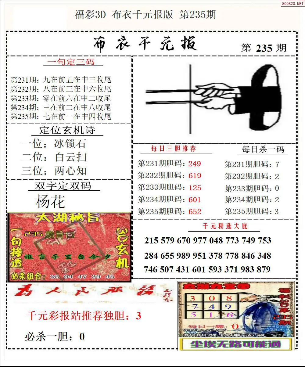 布衣千元报