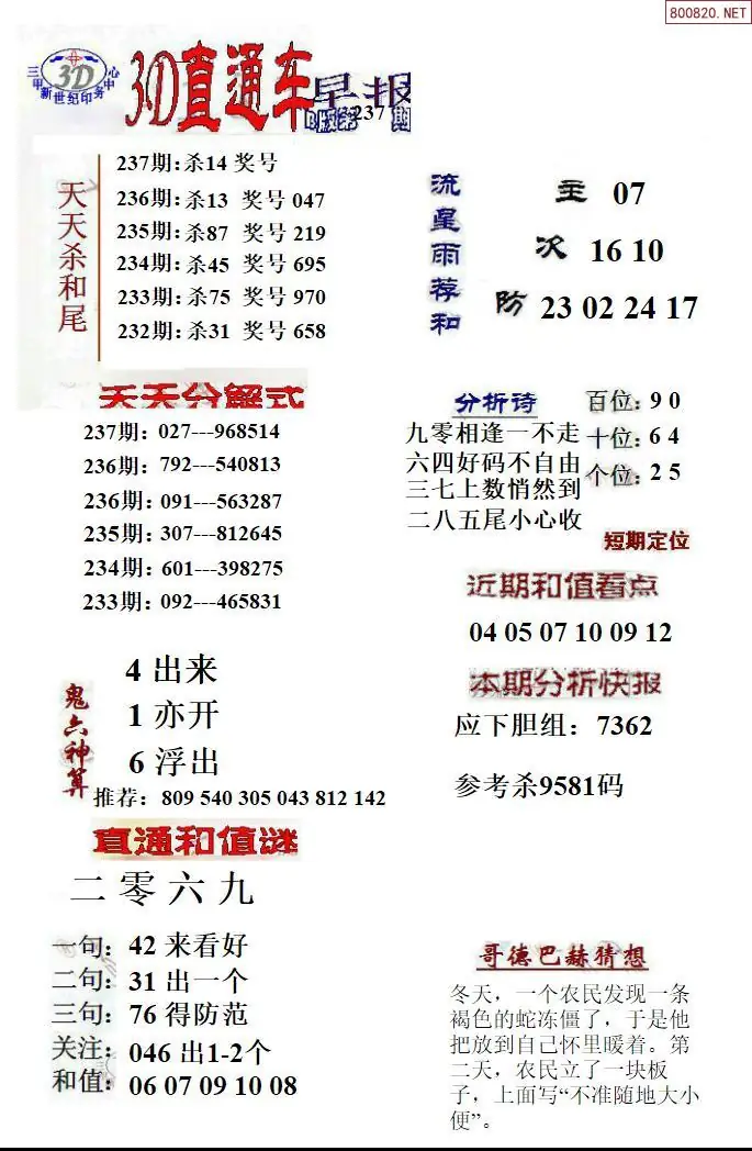 3D直通车2