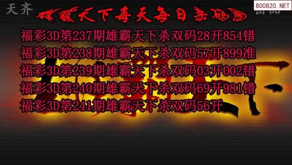 26241期雄霸天下胆杀图-原创福多多图谜