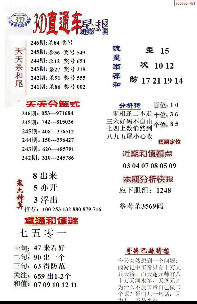 3D直通车2