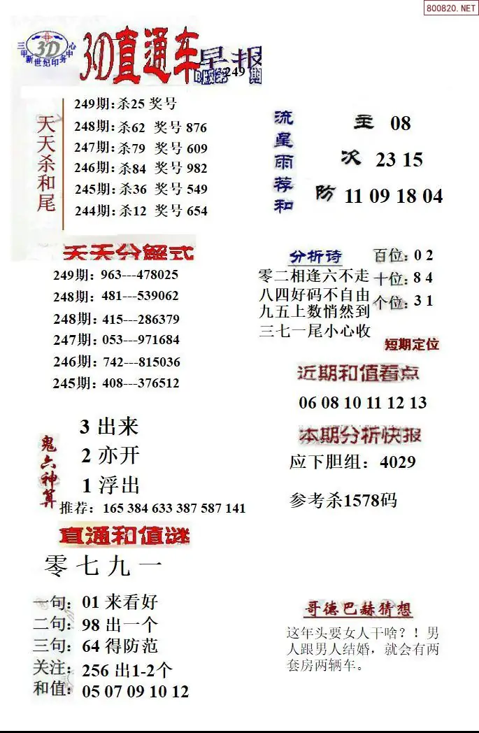 3D直通车2