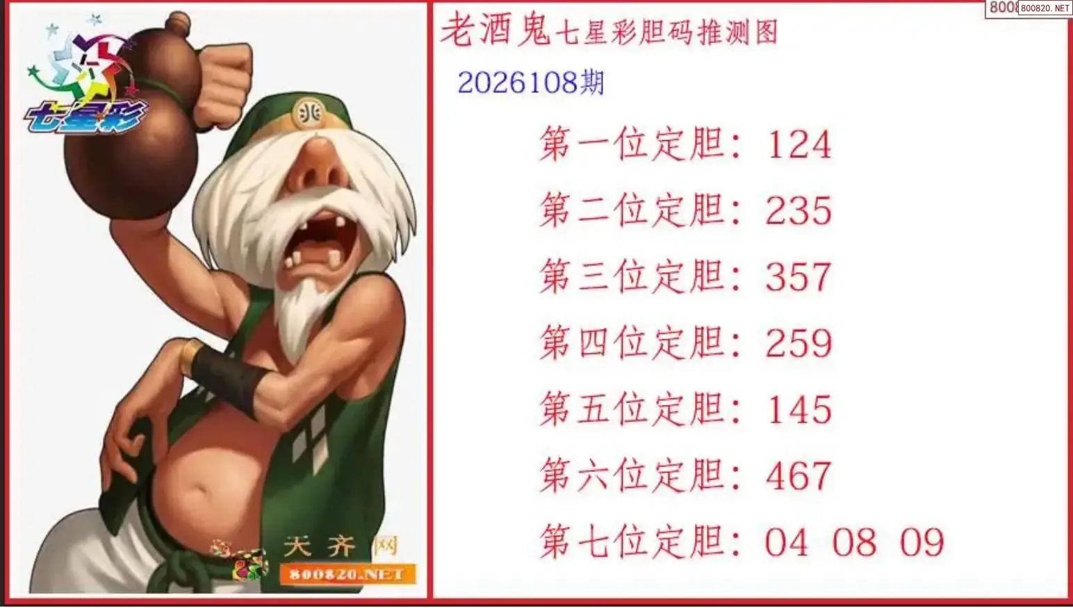 酒鬼胆码图