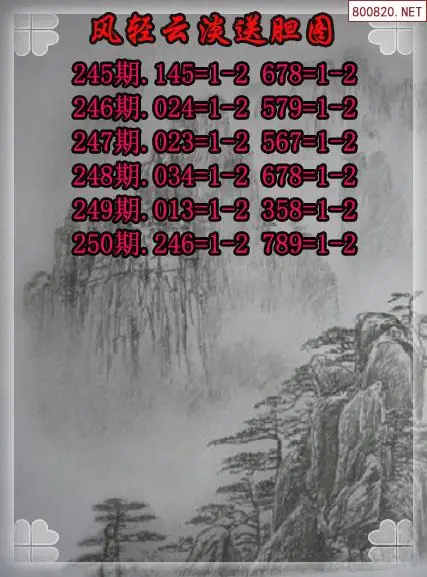 福彩3d福多多26250期风轻云淡送胆图谜