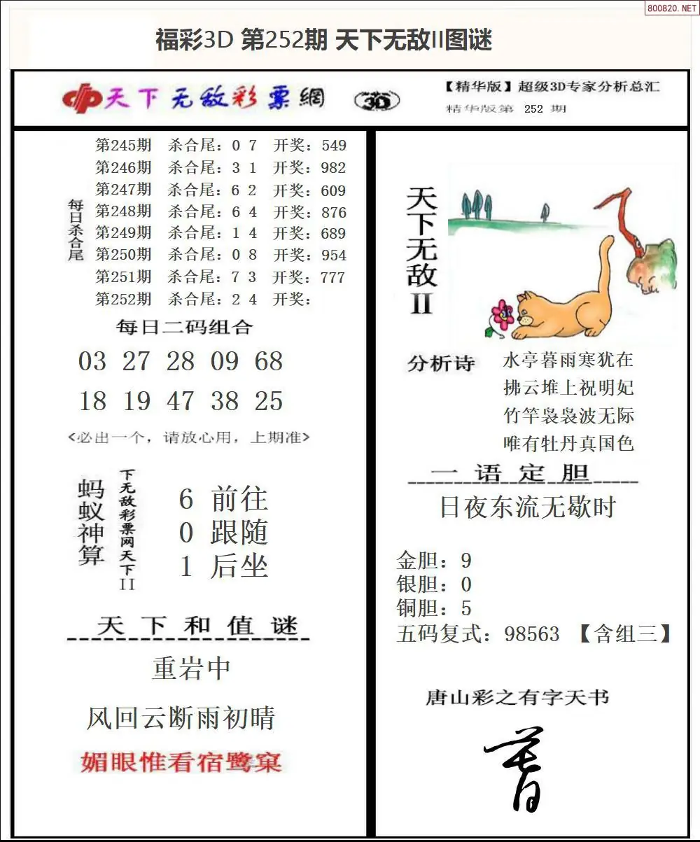 A1803D天下荐彩2