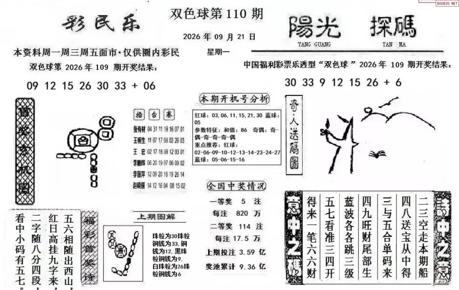 彩民乐+阳光探码图文版