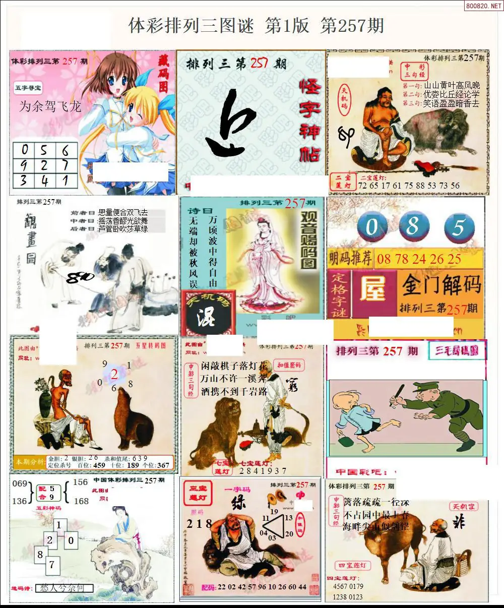 体彩p3图谜一版