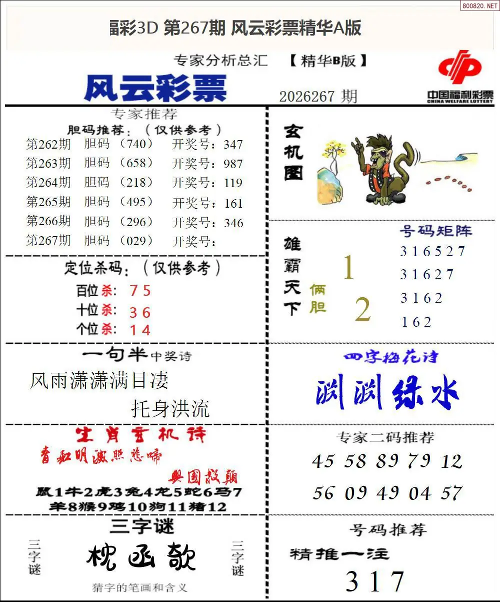 A170风云彩票精华B