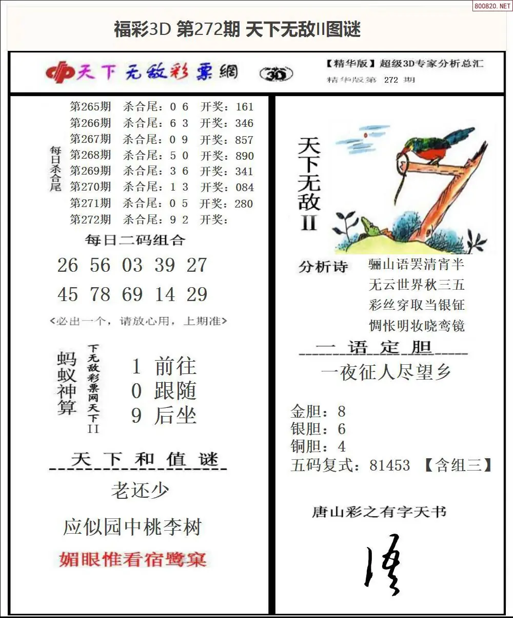 A1803D天下荐彩2
