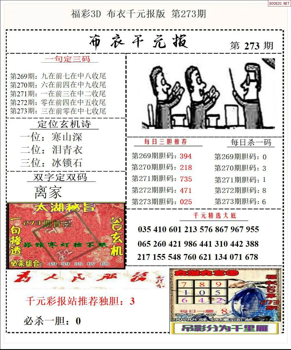 布衣千元报